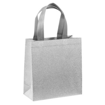 Borsa glitter argento