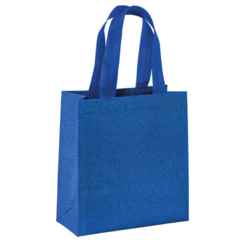 Borsa glitter blu