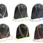 Zainetto angoli rinforzati nero con particolari colorati