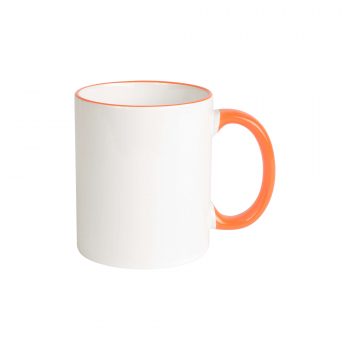 Tazza con particolari arancio