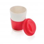 Tazza da caffè in fibra di bambù aperta