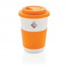 Tazza da caffè in fibra di bambù arancio