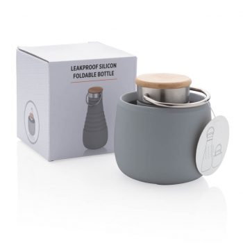 Borraccia in silicone pieghevole confezione