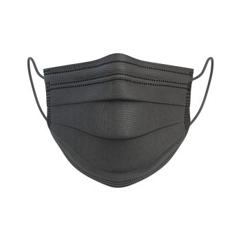 Mascherina chirurgica nera fronte