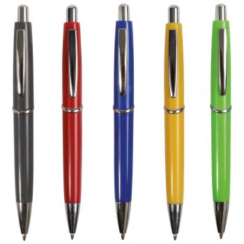 Penna a scatto anello metallo