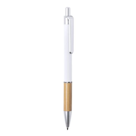 Penna in alluminio e bambù bianco