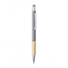 Penna touch in alluminio e bambù grigio